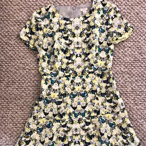 Silky, floral-patterned dress